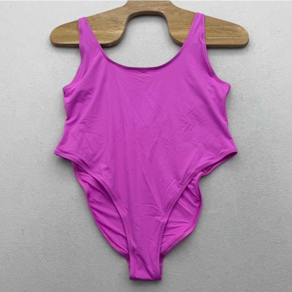 SKIMS Recycled Swim Scoop Neck Onepiece Women 4X Neon Orchid SW-SNO-0044‎